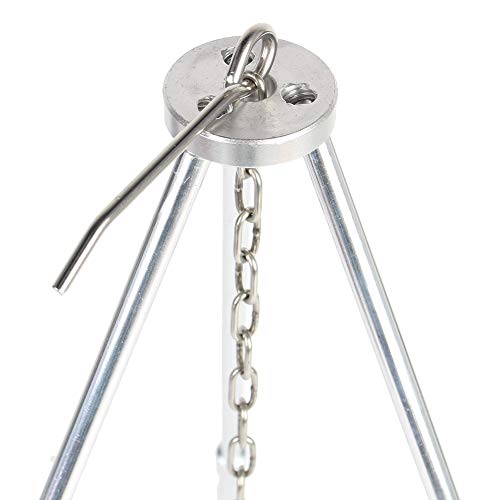 Phefop Einfache Alumina Barbecue Grill Hängende Stativ für Camping -Picknick, Faltbare Tragbare Grillkochgrills, Silber Phefop Einfache Alumina Barbecue Grill Hängende Stativ für Camping -Picknick, Faltbare Tragbare Grillkochgrills, Silber von Phefop