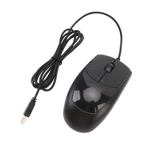 Phefop Ergonomische USB Wired Mouse Silent Click Gaming Mouse 1200 DPI für Office Laptop Desktop, Präzise Optische Technologie von Phefop