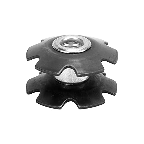 Phefop Fahrrad -Frontgabelblumenmutter, 1,1 -Zoll -Fahrrad -Headset -Sternmutter, Stahlmaterial, 25,4 Mm Universal Frontgabel für 28,6 Mm Phefop Fahrrad -Frontgabelblumenmutter, 1,1 -Zoll -Fahrrad -Headset -Sternmutter, Stahlmaterial, 25,4 Mm Universal Frontgabel für 28,6 Mm von Phefop