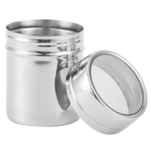 Phefop Feiner Mesh-Pulver-Shaker, Edelstahl-Pulver-Sprinkler Schokoladen-Kaffee-Sieb für Küche Kakao-Maisstärke-Kaffeemehl-Soda-Kakao-Backwaren Bar (Klei n) von Phefop