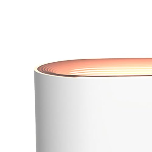 Phefop Flammenaroma Diffusor Lifelike Flamme Ruhige Befeuchtung Multi -Gear Timing Atomizing Feuchter für USB -USB Ultraschall ätherische Öldiffusorin für Schlafzimmer/Büro/Leben Geeignet (WHITE) von Phefop