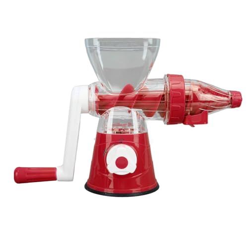 Phefop Handsaftprotokolle Tragbare Obstkribishandbuch Citrus Press für Zitronen -Orangen mit Einfach zu Bedienender Wiederverwendbarer Design Erhalten Nährstoffe (Rot) von Phefop