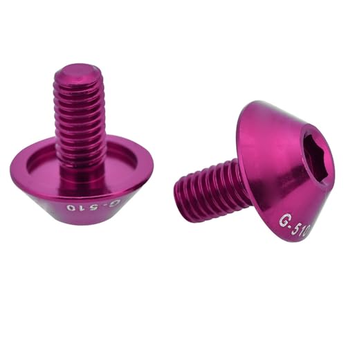 Phefop Hochvorbereitete Fahrradschraubenschrauben, Packung von 2 M5 * 12 Mm Schrauben, Hell Gefärbtes Aussehen für Scheibenbremsrotor oder Wasserflaschenkäfig, Langlebiges Aluminiummaterial für Phefop Hochvorbereitete Fahrradschraubenschrauben, Packung von 2 M5 * 12 Mm Schrauben, Hell Gefärbtes Aussehen für Scheibenbremsrotor oder Wasserflaschenkäfig, Langlebiges Aluminiummaterial für von Phefop