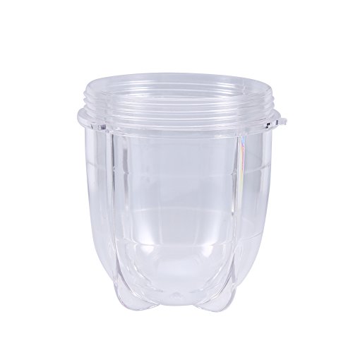 Phefop Hoher und Kurzer Becher-Mixer-Entsafter-Ersatzteile Zubehör, 2 Größen Optional, BPA-No, Kunststoff mit Transparentem Körper, für Sichere Verwendung (Hohe Tasse) von Phefop