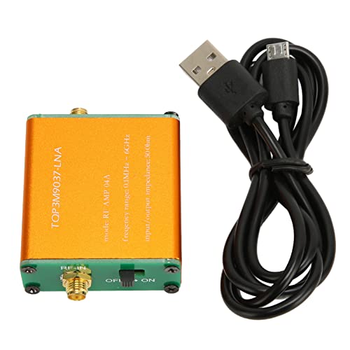 Phefop LNA-Modul mit Niedrigem Rauschverstärker, 0,1 MHz-6GHz-HF-Verstärker mit 20 DB Verstärkung, +35 DBm IP3, 50 Ohm für SDR, HAM-Funk, Spektrumanalyse (Ohne Batterie versendet) von Phefop