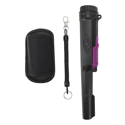 Phefop Metalldetektor -Pinpointer mit LED -Licht und Schallalarm, 10 kHz Arbeitsfrequenz, Handheld -Findersonde, Leichtes, Teilweise Beweisendes Wasser (Schwarz und Lila) von Phefop