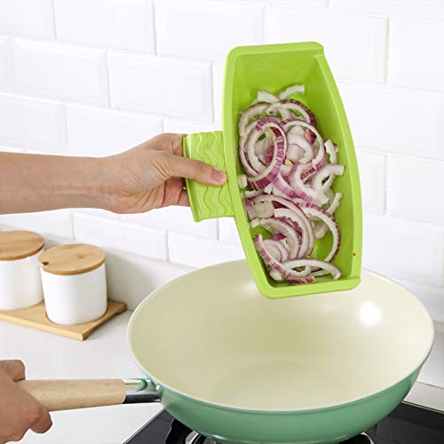 Phefop Plastik Multifunktionales Entwässerungshacking für Küche, Einziehbares Aufbewahrungsbrett für Heim- und Außenpicknicks, PP -Material (GREEN) von Phefop