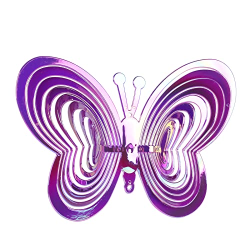 Phefop Reflektierender Vogel -Spiralreflektor, Leicht zu Installieren, mit Wunderschönem Schmetterlingsdesign für Haus, Garten, Balkon, Pool, Pool (Purple) von Phefop
