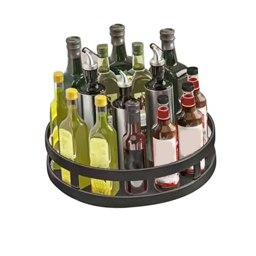 Phefop Rotierende Küchenlagerschale, 360 Grad Rotatable ‌ Schärfe Organizer Mülleimer Kohlenstoffstahl - Schärfestange für Küchenarbeitsplatte Tisch Kaffeebar Home Storage von Phefop