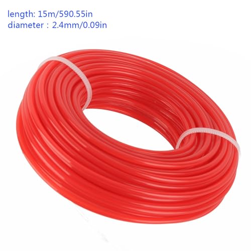 Phefop Round Trimmer Snoerlijn für Rasenmäher, Praktisch und Effizient, Geeignet für Gnade -Stimmer, Gelb, Gelb (Rot 2,4 mm*15m) von Phefop