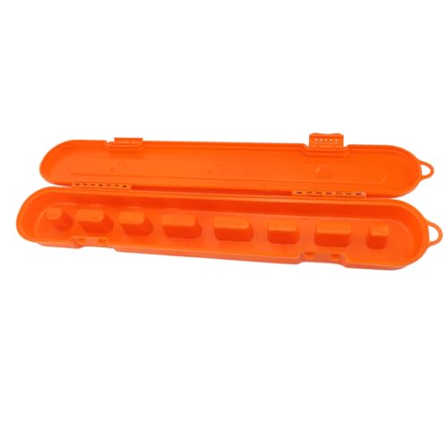 Phefop Sägenkettenlagerbox, Kunststoff Tragbarer Sägen -Aufbewahrungsbox Universal Chain Sägehalter für Ketten Bis zu 20 Zoll (ORANGE) von Phefop