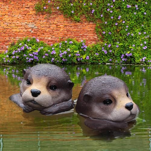 Phefop Schwimmende Otter - Realistische Dekorative Wasserdichte Harz -Tierkopfgartenstatue für Teiche, Gärten und Brunnen Phefop Schwimmende Otter - Realistische Dekorative Wasserdichte Harz -Tierkopfgartenstatue für Teiche, Gärten und Brunnen von Phefop