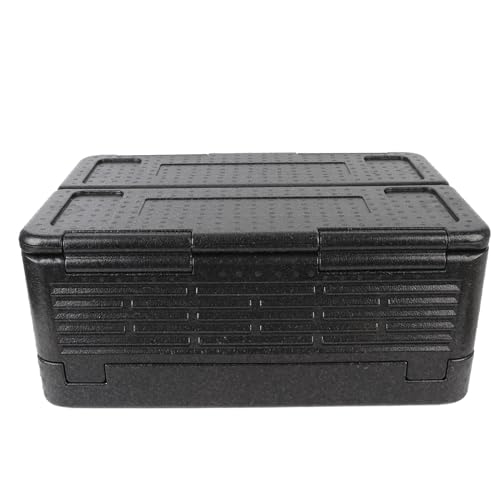 Phefop Tragbare Lebensmittelträgerbox 60 L Isolierter Kühlertasche Große Kapazität Thermal für Camping -Camping -Picknick Strandfischen Im Freien (BLACK) von Phefop