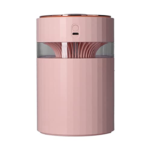 Phefop Tragbarer Doppelspray -Luftbefeuchter mit Großer Kapazität für Wohnheimstürme in Home Office School mit Stummschaltung und Farbenfrohen Nachtlicht -Effekt 900 Ml (PINK) von Phefop