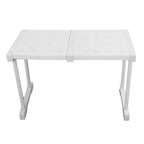 Phefop Verstellbares ausziehbares Regal mit überlappenden Schrankteilern, Tragfähigkeit von 121 Pfund (Länge 37 bis 48 cm) von Phefop