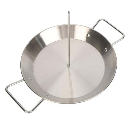 Phefop Vertikaler Spieß Grill, Edelstahl Abnehmbarer Dickens pieß Griddle Multifunktions-BBQ Grill für Steak, Ganze Hühner, Ganze Fische, Großes Fleisch (SILVER) von Phefop