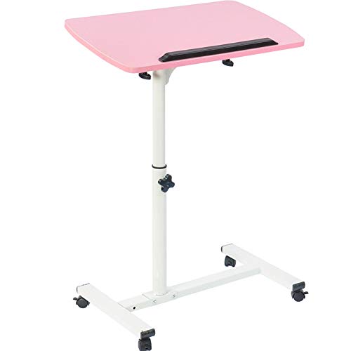 Phefop Vielseitiger, Abnehmbarer Laptop-Schreibtisch mit Rollen, Tragbar und Langlebig, Ideal für Bett und Sofa (PINK) von Phefop