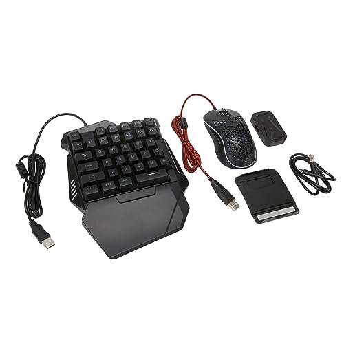 RGB-Kabel-Konverter-Set, Kabelgebundene RGB-Halb-Gaming-Tastatur mit Kabelgebundenem Maus-Konverter-Adapter von Phefop