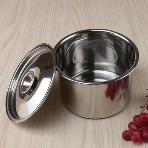 Robuster Suppentopf aus Edelstahl mit Deckel, Leicht zu Reinigender Topf, Hochtemperaturbeständiger Suppentopf für Küchenbegeisterte (18cm) von Phefop