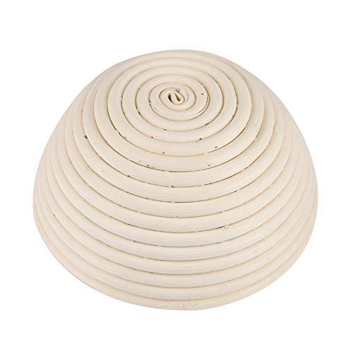 Runder Banneton Korb Brotform Cane Brotkorb Brotkorb mit Leinenfutter für handwerklichen Sauerteig Startbrotbacken, Rattan Brotfester Korb, Brotfester Korb, (18 * 9 cm) von Phefop