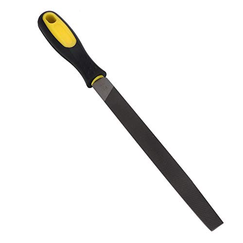 Stahlrabfeile für Metallprojekte - Halbrunde 8-Zoll-Fräsfeile mit Ergonomischer Griff - Werkzeug für Technik und Werkstatt (8-Zoll-halbrunde mittelbare Zahnteile mit Griff) von Phefop