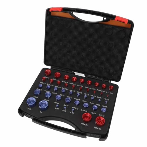 Zoll-metrisches Muttern- und Bolzen-Identifizierungslehren-Set mit 44-teiligem Gewindeprüfer für Muttern und Bolzen. Zoll-metrisches Muttern- und Bolzen-Identifizierungslehren-Set mit 44-teiligem Gewindeprüfer für Muttern und Bolzen. von Phefop