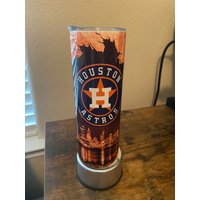 Houston | Baseball Fan Geschenk Für Sie Ihn Personalisierter Becher Mit Stroh Bedruckte von PhenomTeez