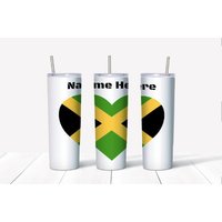 Jamaika | Reise Gif Geschenk Für Sie Ihn Personalisierte Becher Mit Stroh Bedruckte Jamaika5 von PhenomTeez