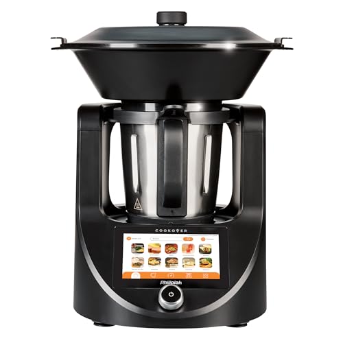 Philipiak Küchenmaschine mit Kochfunktion Cookover Multifunktions Universalküchenmaschinen mit WLAN und Waage - LCD-Display mit Touch-Tasten von Philipiak MILANO 1967