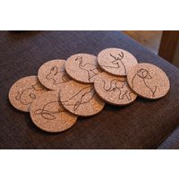 Kork Untersetzer Mit Tieren - 8Er Set Kork Untersetzer Mit Tieren - 8Er Set von PhilippLehmannBSc