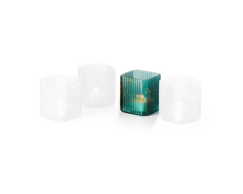 Philippi Design Teelichthalter Nouveau Teelichthalter Blau, durchgefärbtes Glas von Philippi Design