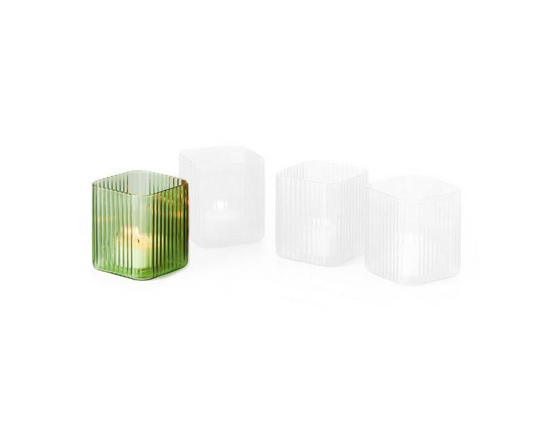 Philippi Design Teelichthalter Nouveau Teelichthalter Grün, durchgefärbtes Glas von Philippi Design