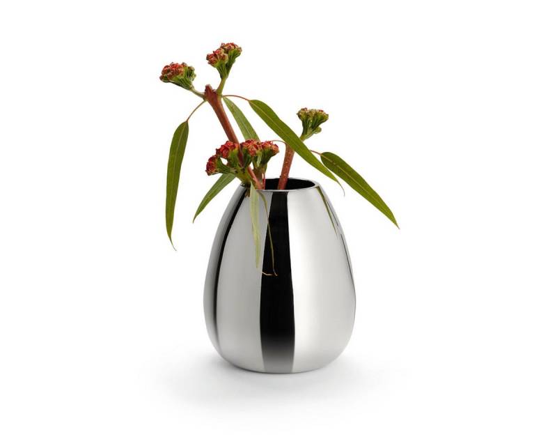 Philippi Design Tischvase Anais hochglanzpolierte Vase M, silberfarben, H: 24 cm, Vase aus hochglanzpoliertem Nickel von Philippi Design