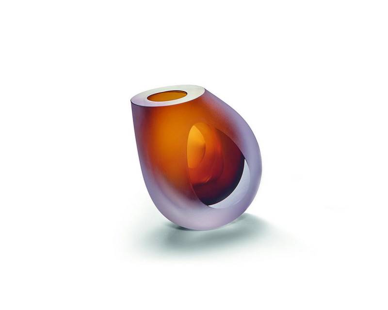 Philippi Design Tischvase Occhio Vase Bernstein (1 Vase), mundgeblasenes Glas, von Hand poliert von Philippi Design
