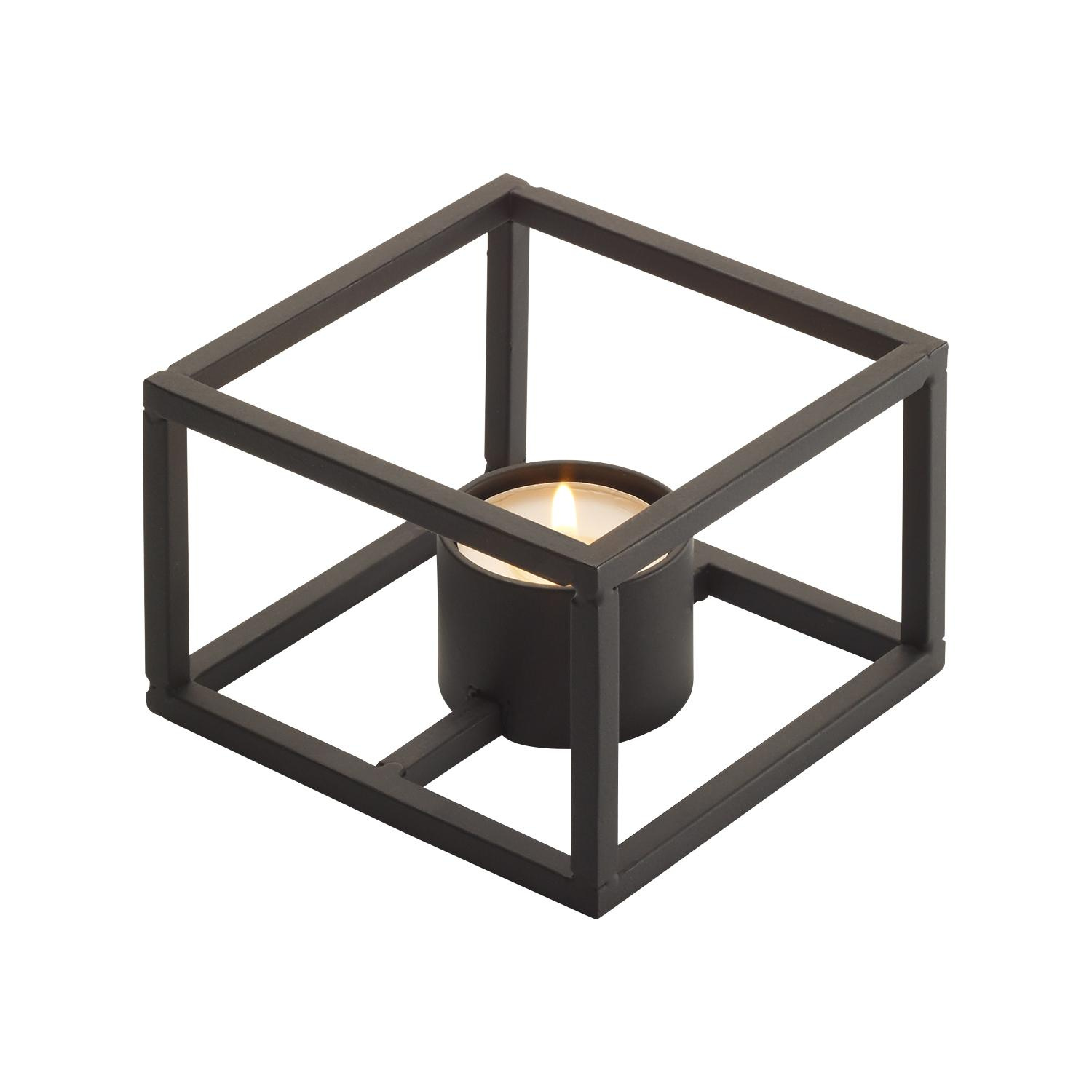 Philippi - Cubo Single Stövchen - schwarz/pulverbeschichtet/LxBxH 10x10x7cm/magnetisch von Philippi