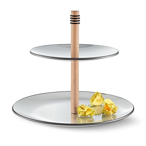 Philippi Etagere Joanna Glas grau Ø 27 cm von Philippi