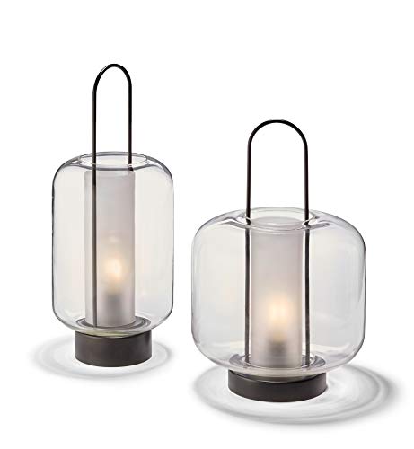 Philippi - LUCIA Laterne - stylischer Lampion mit warmweißem LED-Licht - in 2 Formen erhältlich - schlank von Philippi