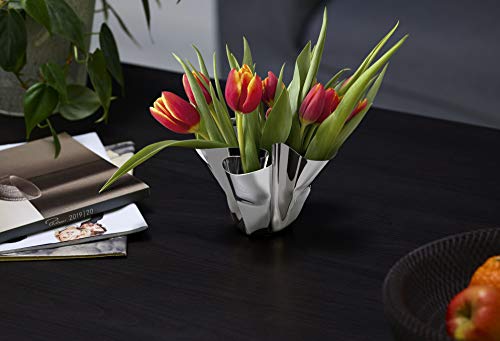 Philippi - Margeaux Vase oder Windlicht - handgefaltetes Unikat aus Edelstahl - Teelicht oder Vase. Eyecatcher für jeden Anlass von Philippi