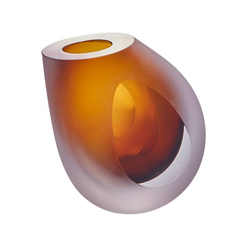 Philippi - Occhio Vase - bernstein/handpoliert/LxBxH 12x7x12cm/jedes Stück ein Unikat von Philippi