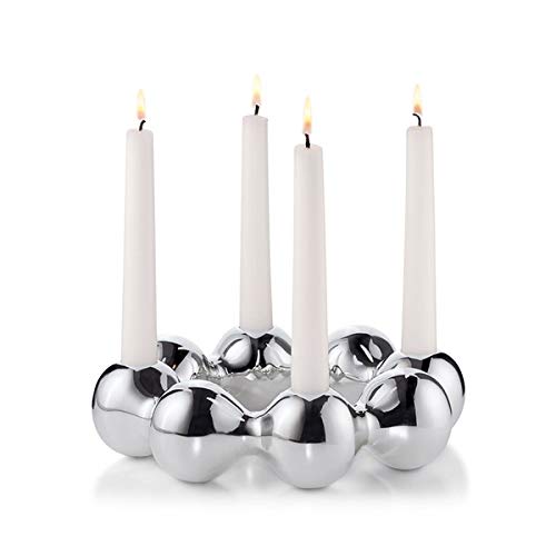 Philippi Pearl Kerzenständer, Silber, 23 cm von Philippi