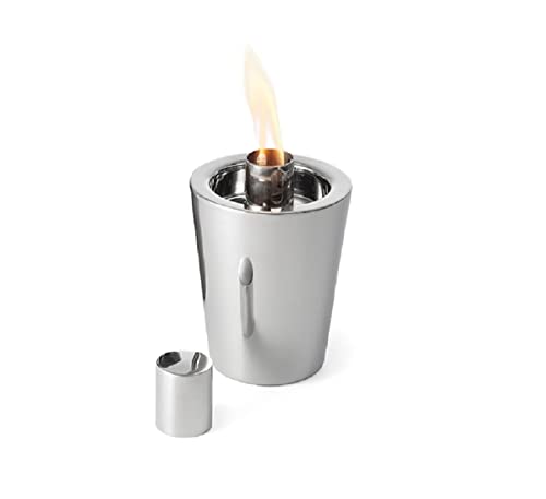 Philippi - TARCIA Tischfackel - Kleines Tischfeuer für Balkon oder Terasse - Edelstahl poliert - Silber von Philippi