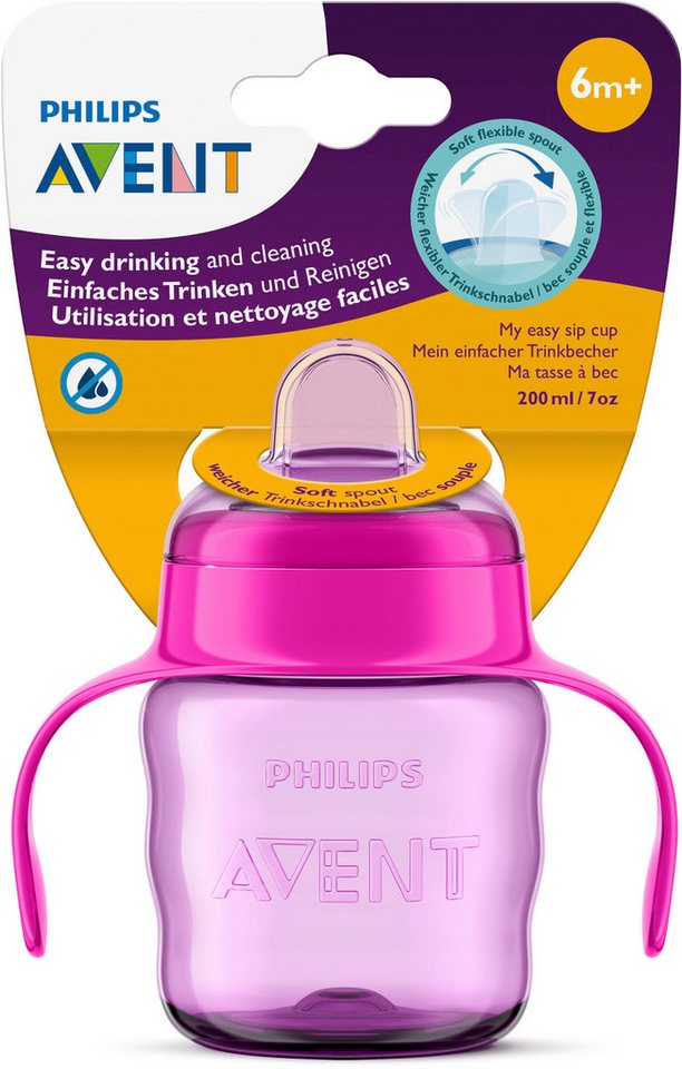 Philips AVENT Trinklernbecher SCF551, Polypropylen, Silikon, Schnabelbecher mit weichem Trinkschnabel, ab 6. M. von Philips AVENT