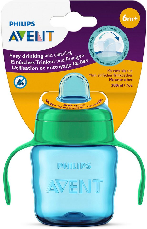 Philips AVENT Trinklernbecher SCF551, Polypropylen, Silikon, Schnabelbecher mit weichem Trinkschnabel, ab 6. M. von Philips AVENT