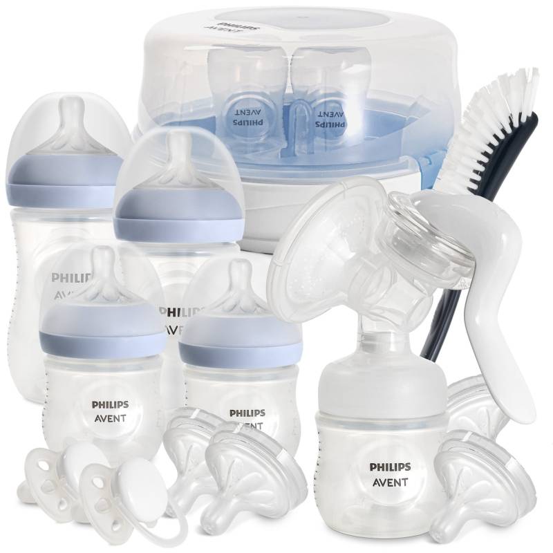 PHILIPS AVENT Starter Set mit Manueller Milchpumpe Natural Motion SCD430/50 Baby von Philips Avent