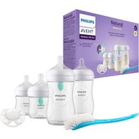 Philips AVENT Babyflasche "Natural Response Flaschen-Set Air-Free Ventil SCD657/11" 4 Flaschen mit AirFree-Ventil, ultra soft Schnuller, Flaschenbürste von Philips Avent