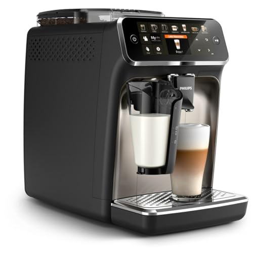 Philips 5400 Series Vollautomatisch Kaffeemaschine - LatteGo Schaumer, 12 Arten von Getränken, Intuitives Display, 4 Benutzerprofile, Chrom (EP5447/90) von Philips Domestic Appliances