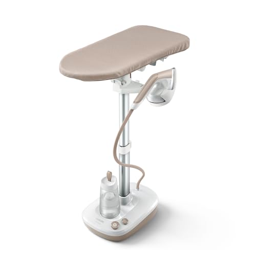 Philips 6000 Series All-in-One-Bügellösung - Einstellbares Bügelbrett, garantiert keine Brandflecken, 1800W, Praktische Bedienung, Entfernt bis zu 99,9% der Bakterien und Staubmilben* (AIS6010/10) von Philips