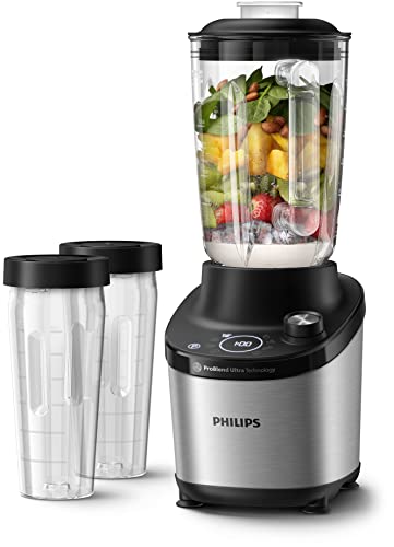 Philips Domestic Appliances 7000 Series-1500 Watt, 2 Liter, ProBlend Ultra Technologie, Schnellauswahlprogramme, HomeID Rezepte, Quick Clean-Funktion, 2 Tritan-Becher im Lieferumfang(HR3760/10) von Philips Domestic Appliances