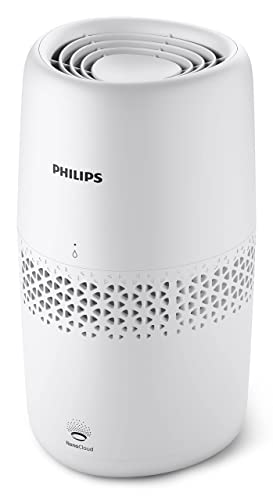 Philips Domestic Appliances Luftbefeuchtung 2000er Serie - NanoCloud-Technologie, Befeuchtet Räume bis zu 31m2, 2L Wassertank, 99% weniger Bakterien, Weiß, (HU2510/10) von Philips Domestic Appliances