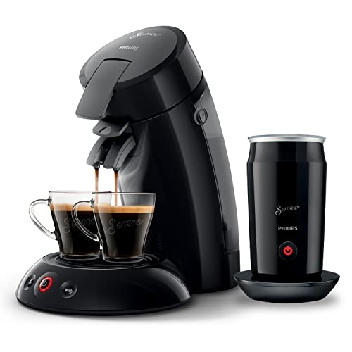 Philips Domestic Appliances Senseo Original Kaffeepadmaschine Mit Milchaufschäumer - Kaffee Boost Und Crema Plus Technologie, 0.7 Liters, Schwarz, (HD6553/65) von Philips Domestic Appliances